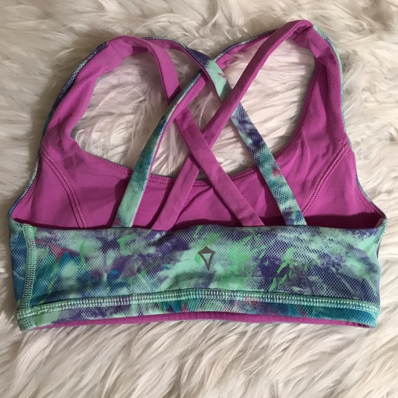 Ivivva Other - Lululemon Sz 7 Turquoise pink Reverse Bra